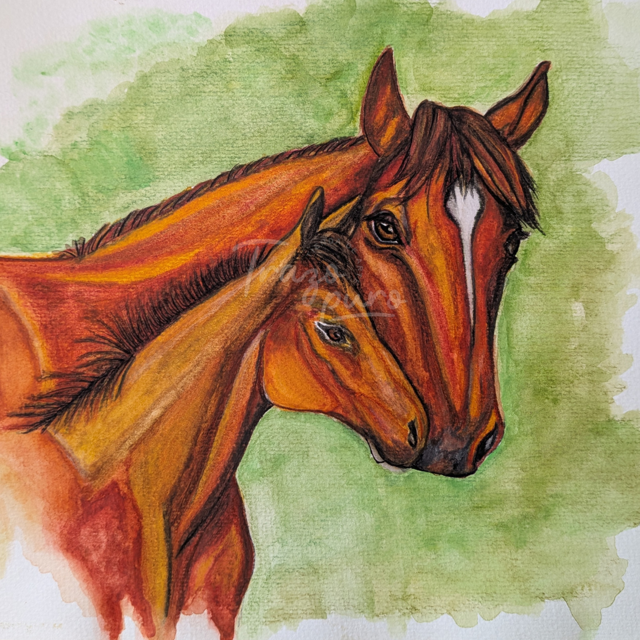 Yegua y potro Yegua y potro